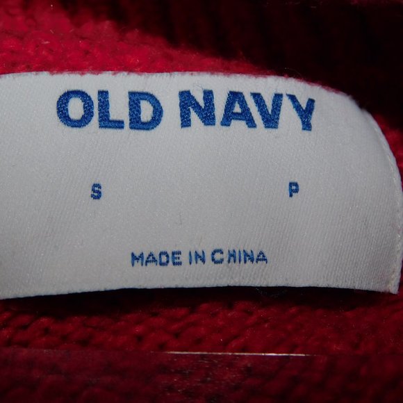 Old Navy Womens S Red White Heart Knit Cardigan Sweater Valentines love Preppy - Picture 4 of 8